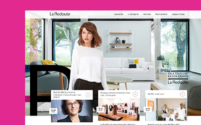 Miniature de la page d'accueil du site corporate de La Redoute